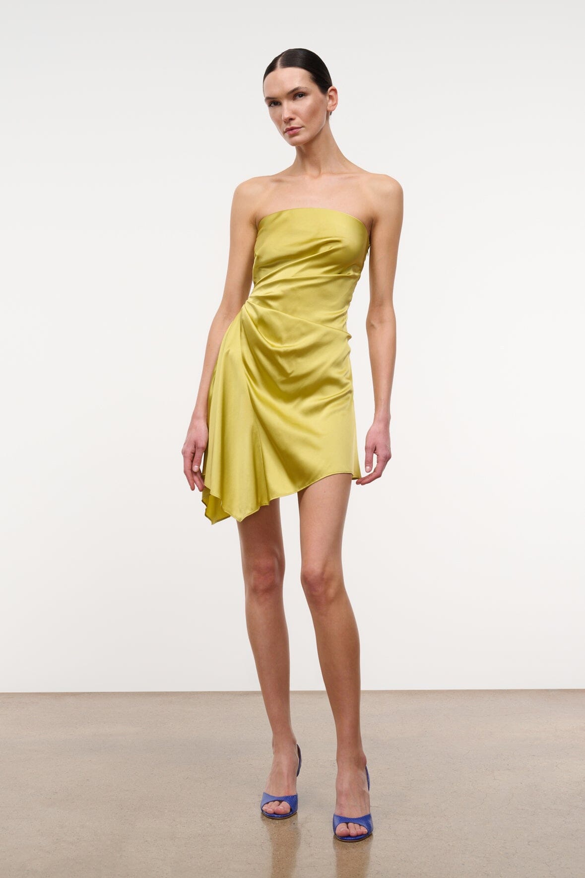 Adriana Silk Dress | Citron — 4