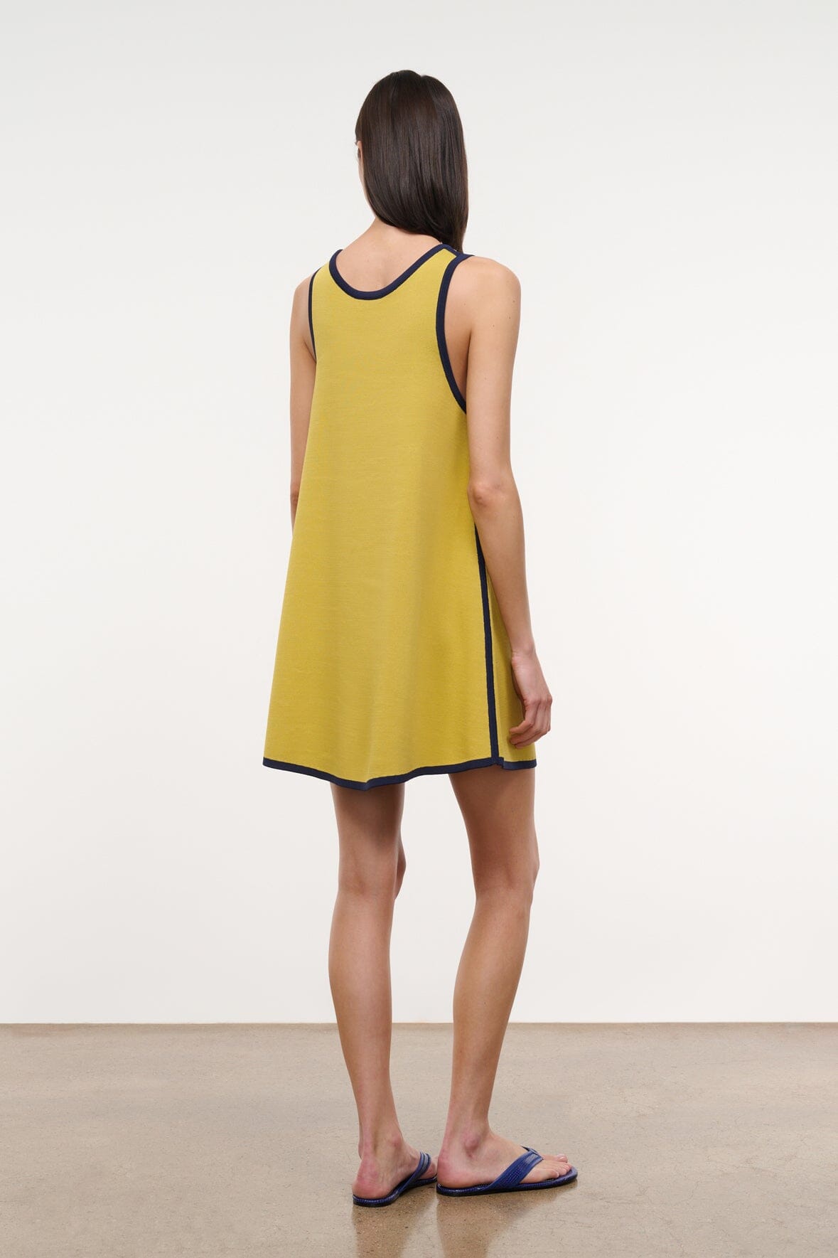 Piazza Dress | Citron Navy Reversible — 8