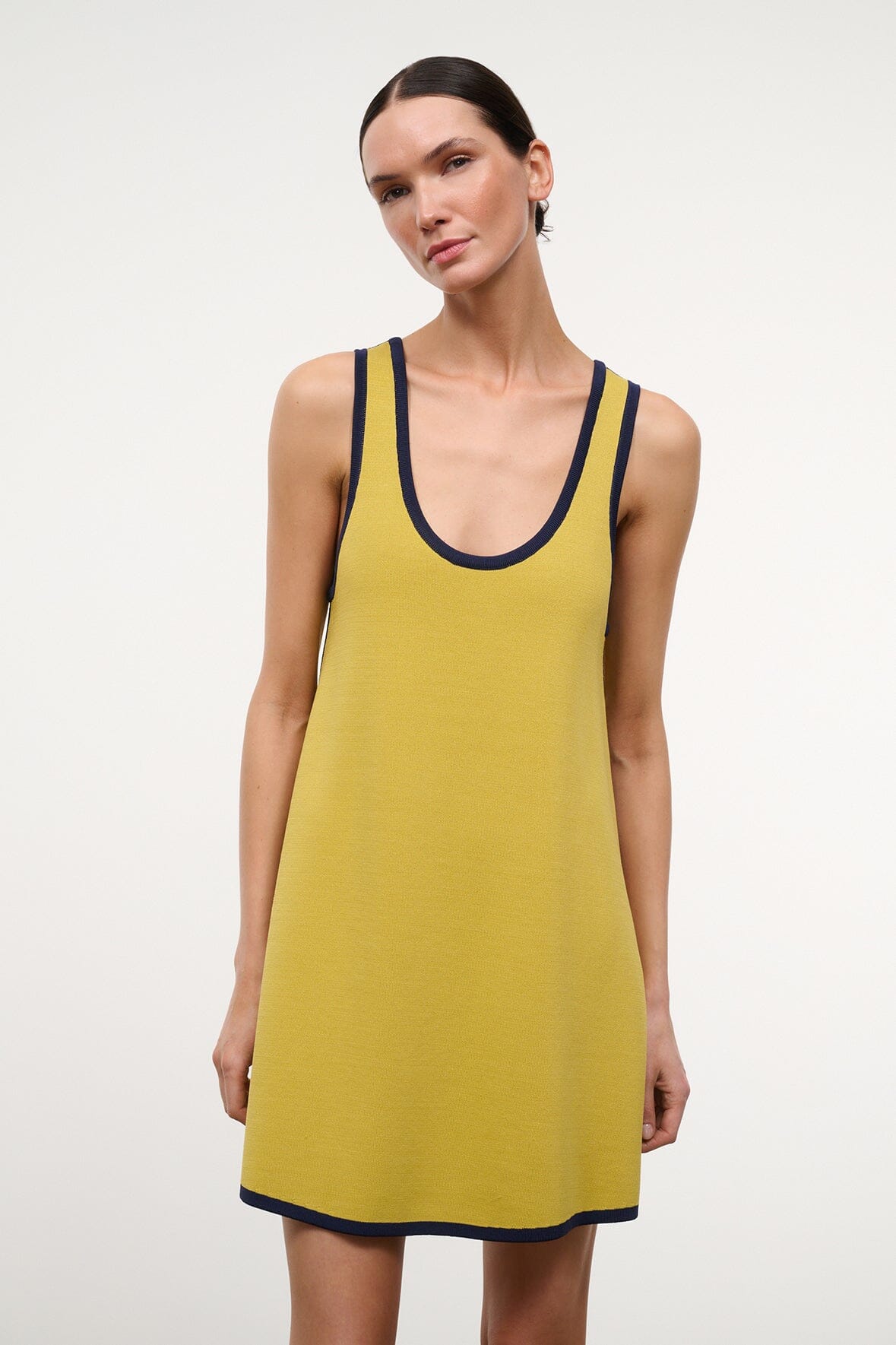 Piazza Dress | Citron Navy Reversible — 3
