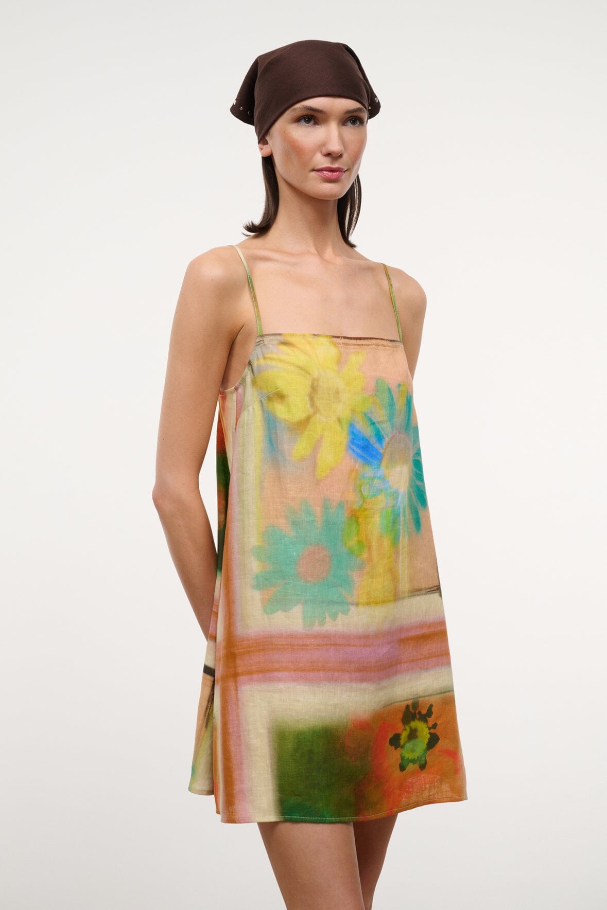 Laura Linen Mini Dress | Superbloom Scarf — 4