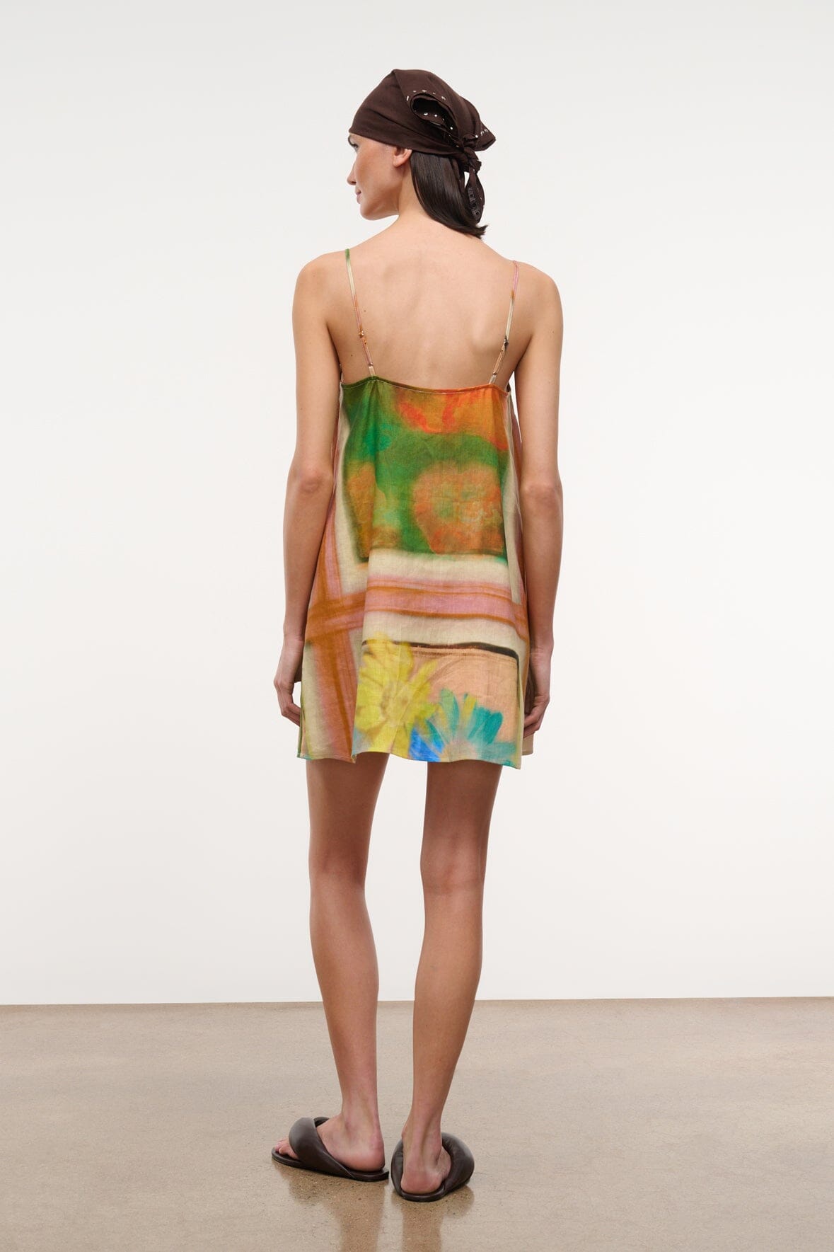Laura Linen Mini Dress | Superbloom Scarf — 3