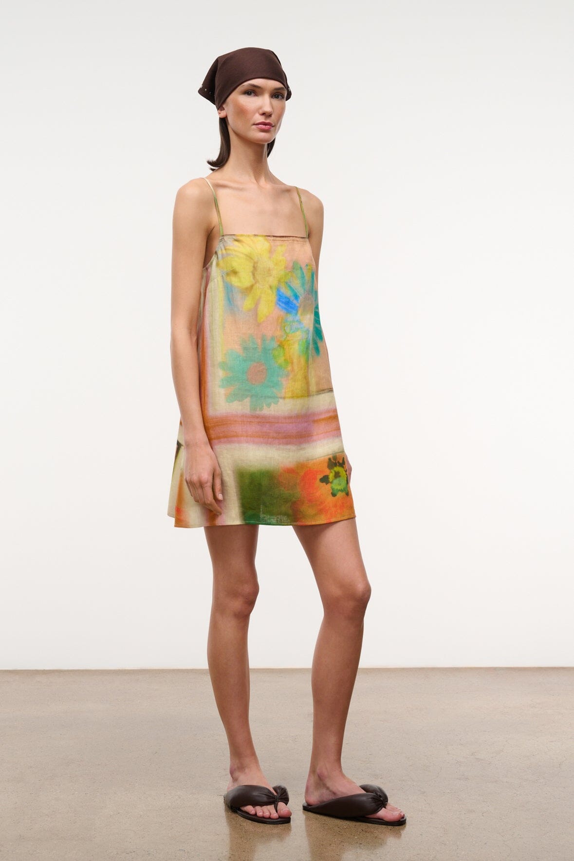 Laura Linen Mini Dress | Superbloom Scarf — 2