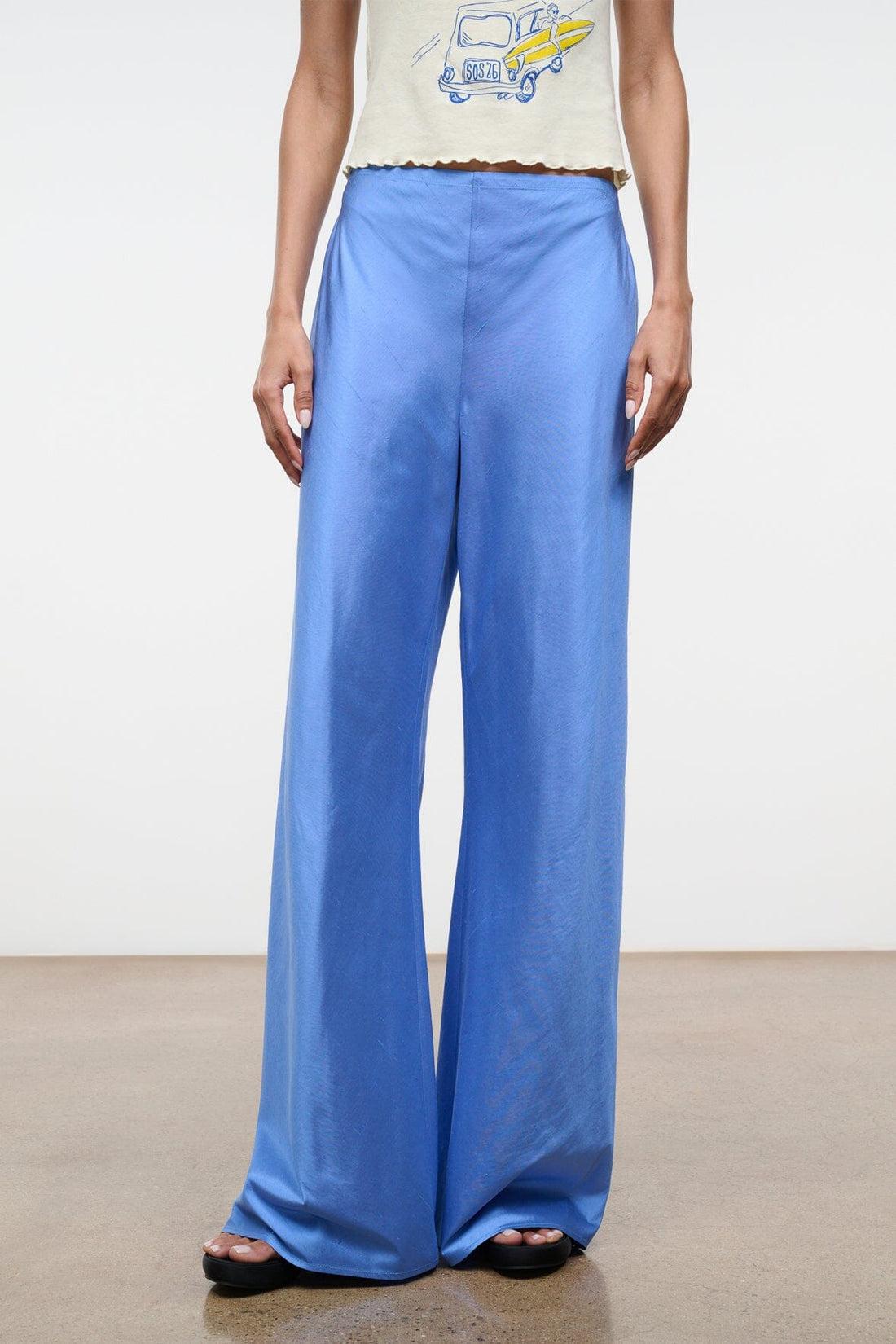 Stroll Silk Dupioni Pant | Coast — 1