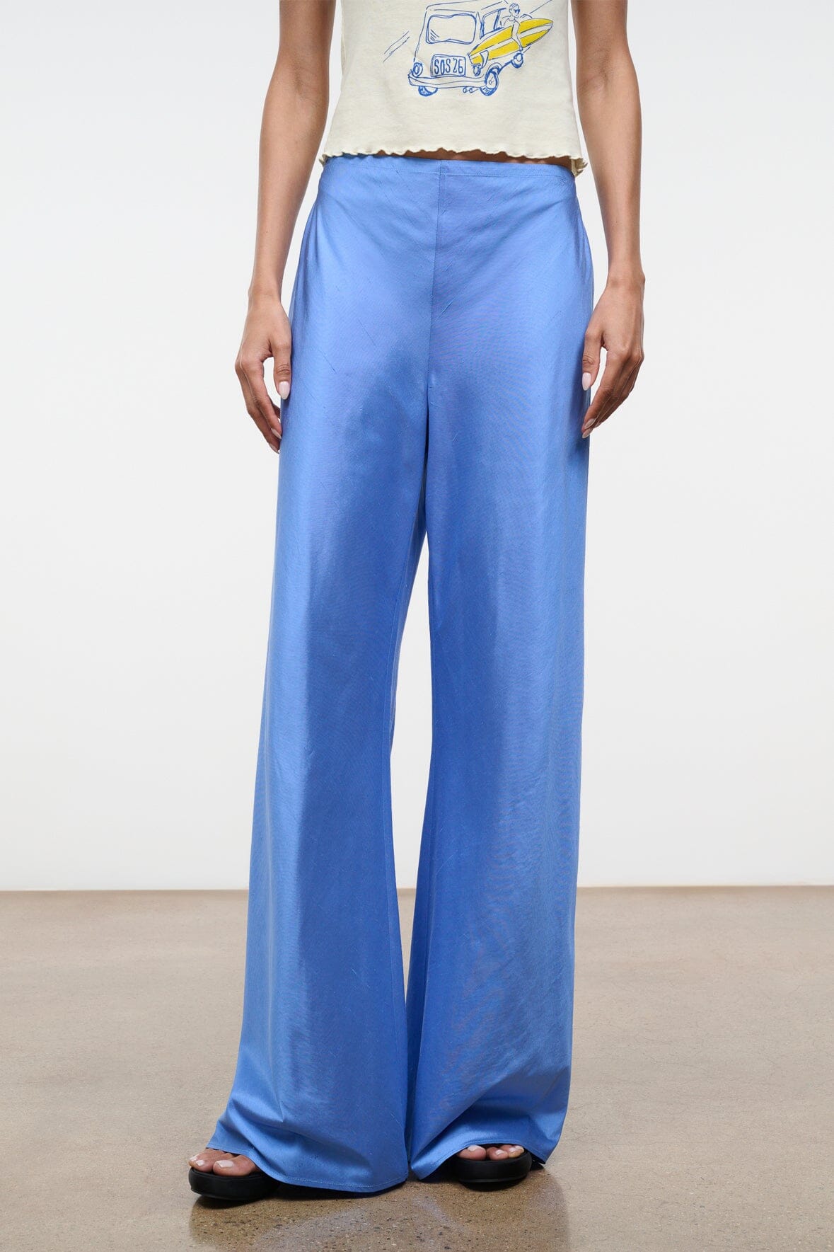 Stroll Silk Dupioni Pant | Coast — 2