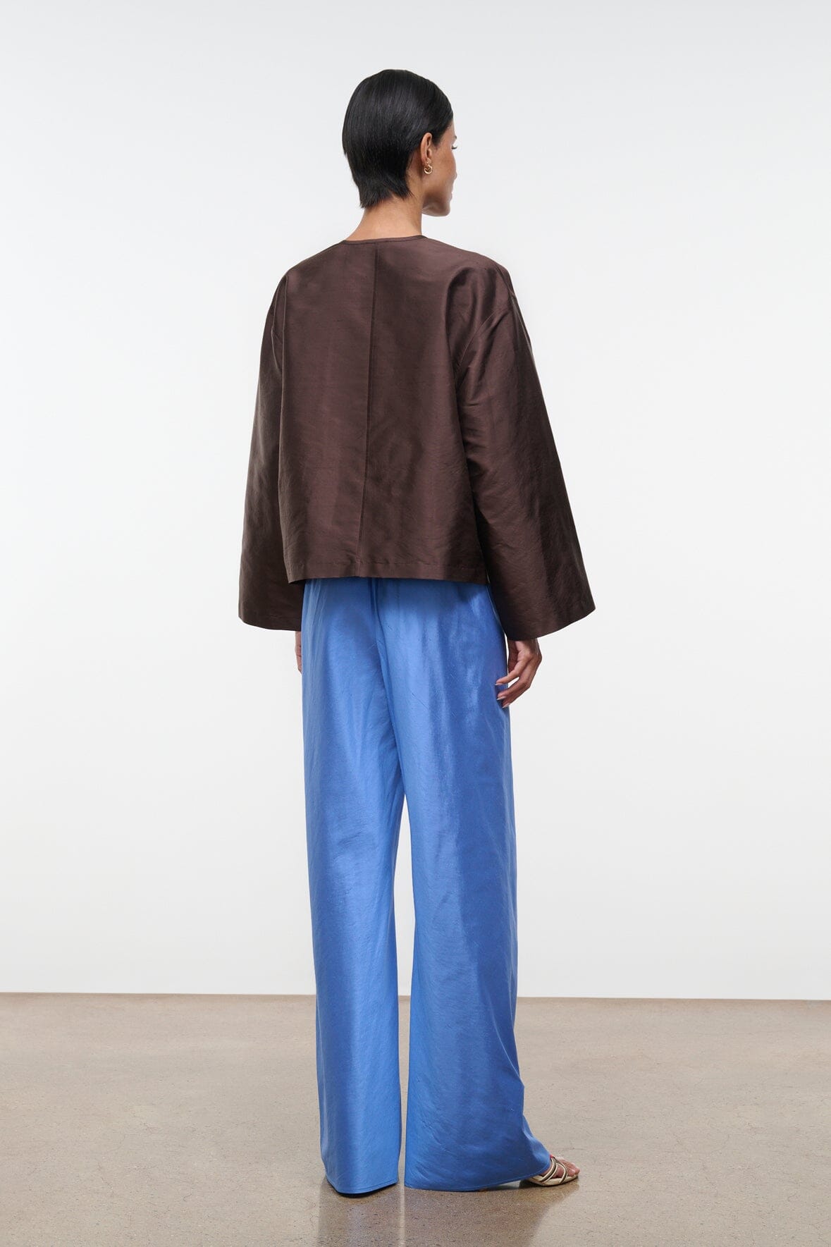 Stroll Silk Dupioni Pant | Coast — 7