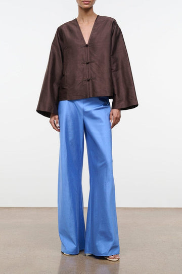 Stroll Silk Dupioni Pant | Coast — 1
