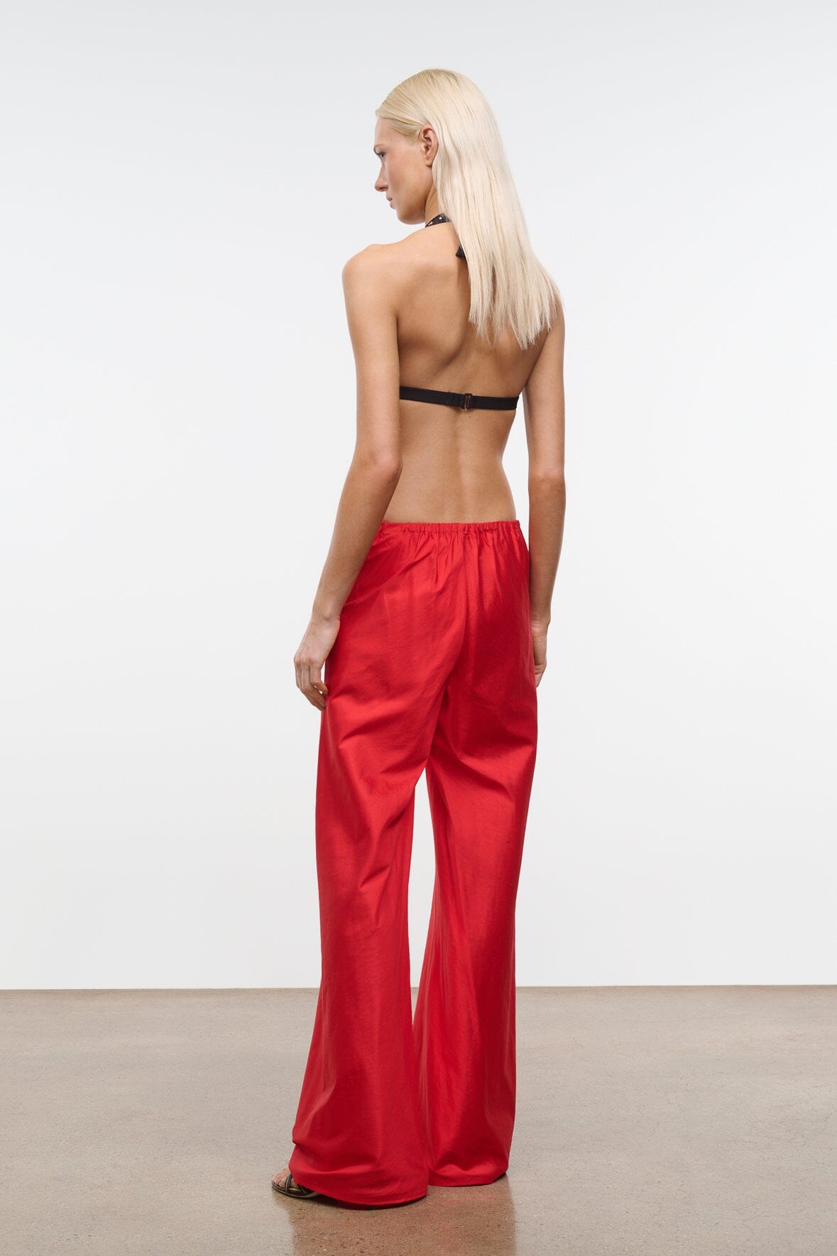 Stroll Silk Dupioni Pant | Red Rose — 4