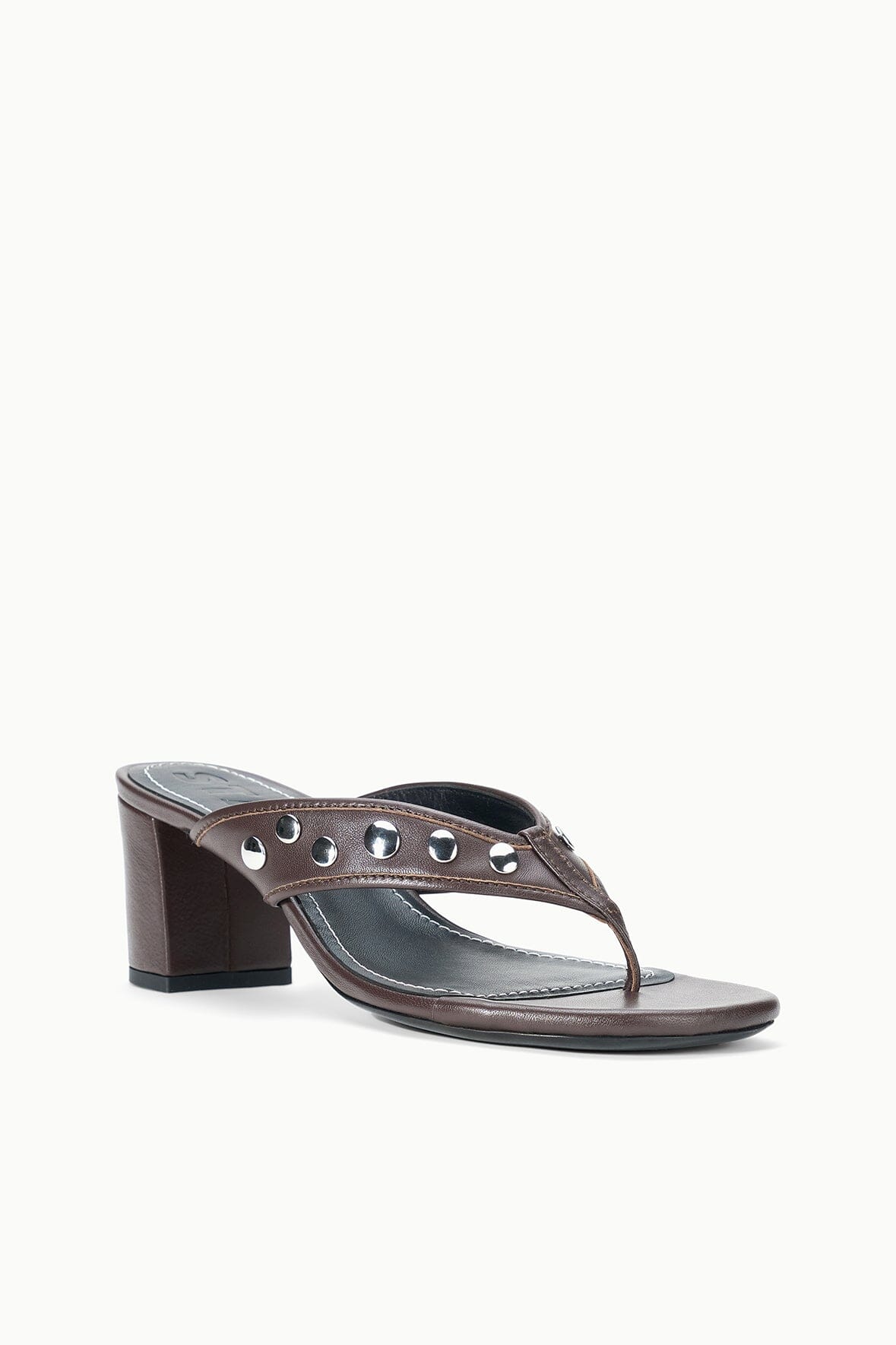 Nova Thong Heel | Espresso Studs — 2