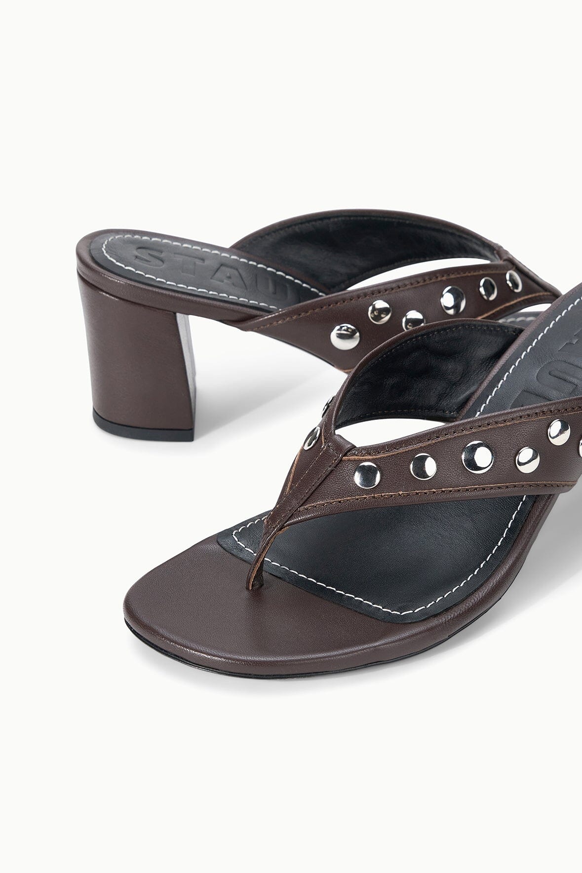 Nova Thong Heel | Espresso Studs — 6