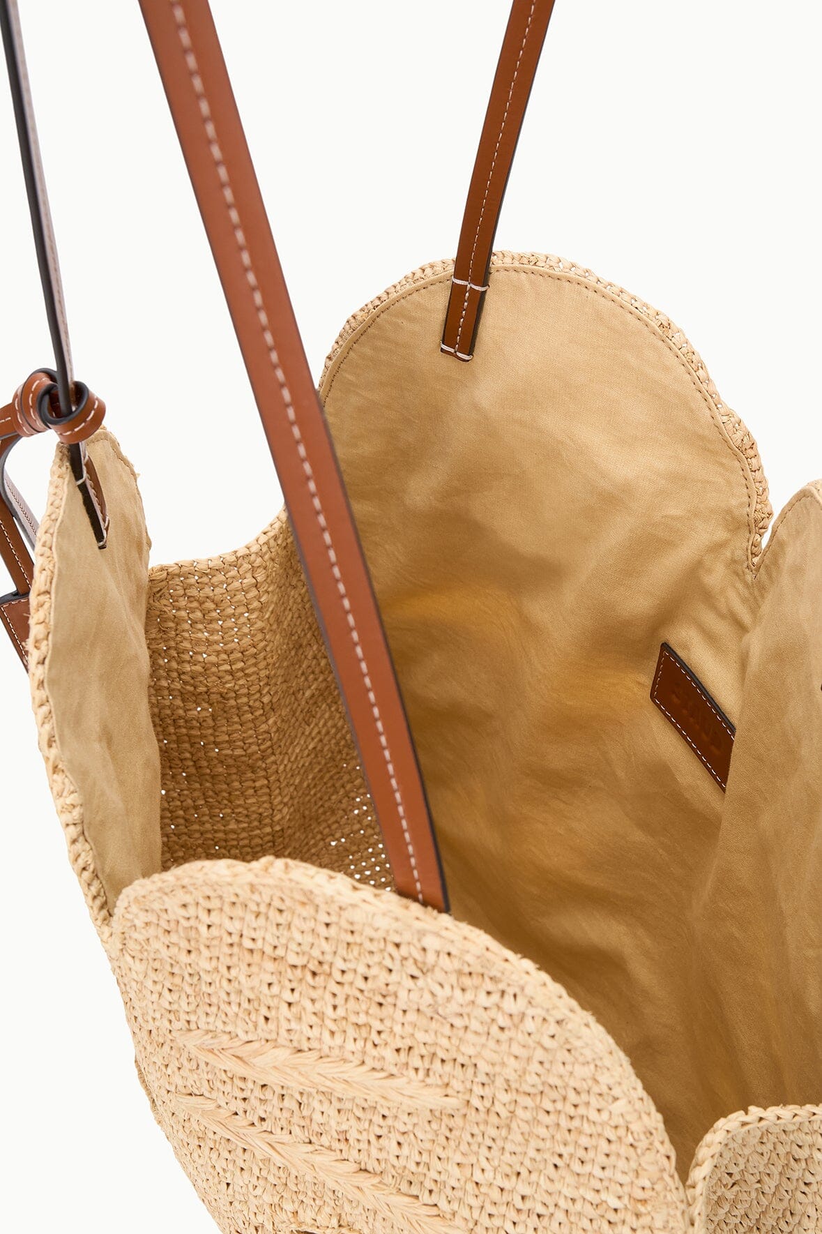 Large Palm Raffia Bag | Natural — 7