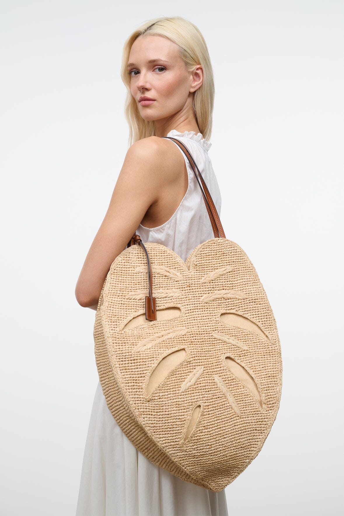 Large Palm Raffia Bag | Natural — 2