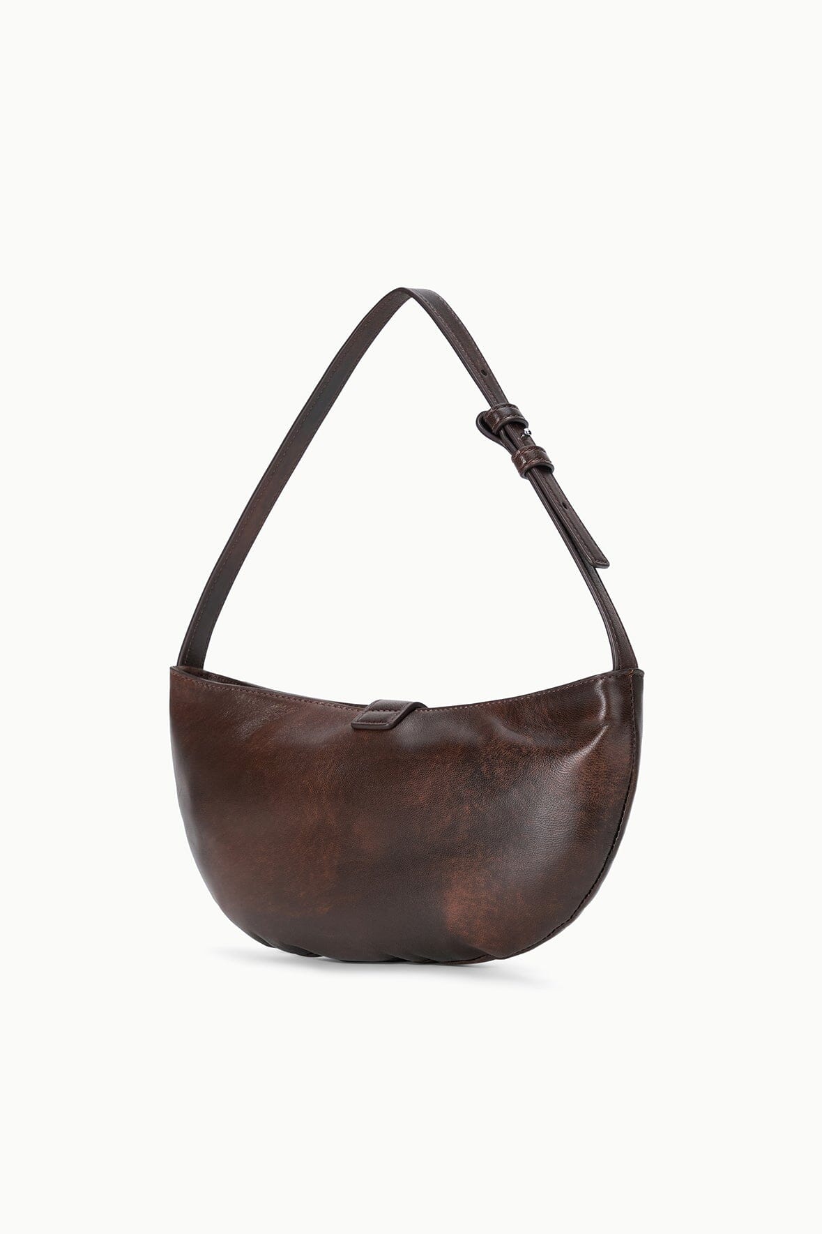 Harlow Crescent Shoulder Bag | Espresso Distressed — 6