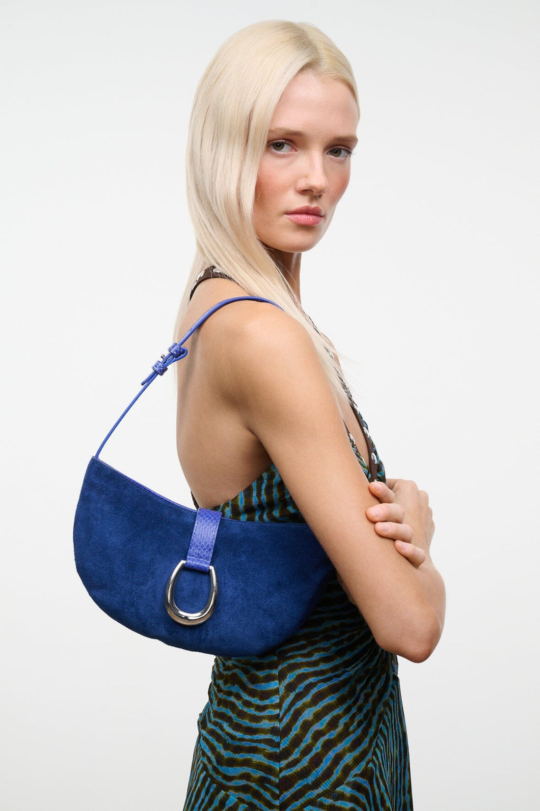Harlow Crescent Shoulder Bag | Cobalt — 1
