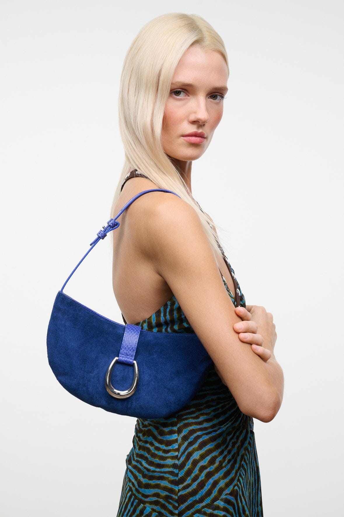 Harlow Crescent Shoulder Bag | Cobalt — 2