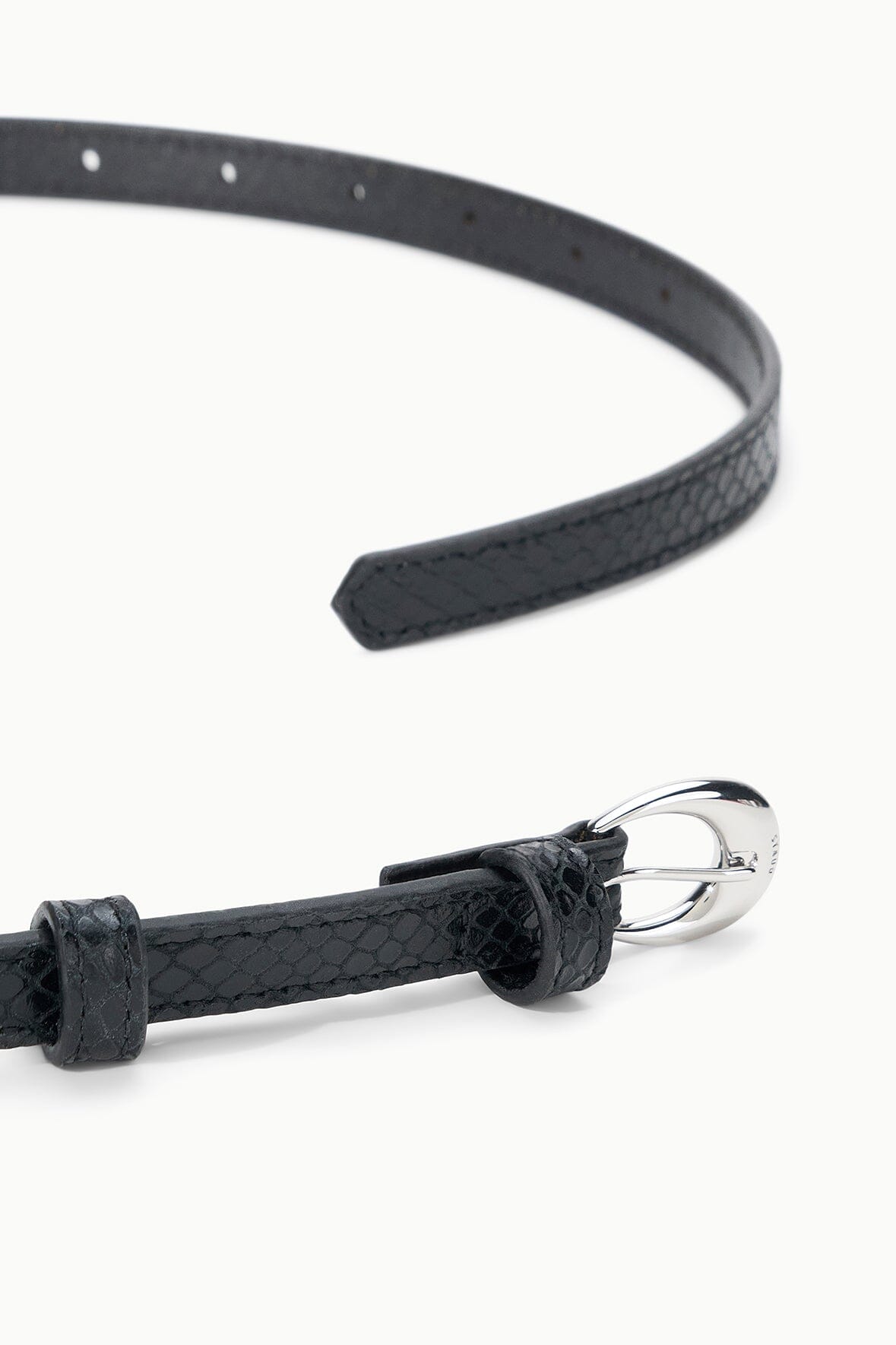 Slim Moon Buckle Belt - 13mm | Black — 2