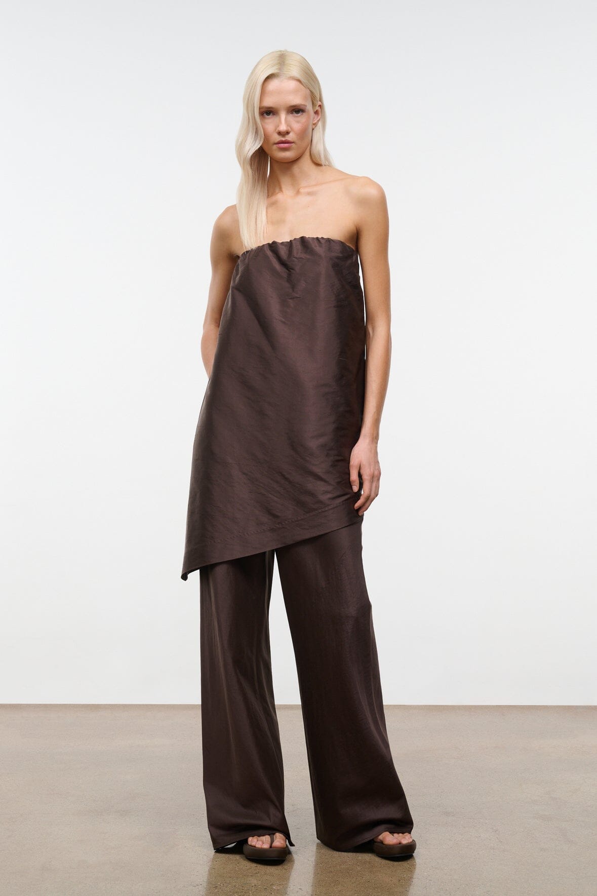 Georgia Convertible Silk Dupioni Top | Earth — 6