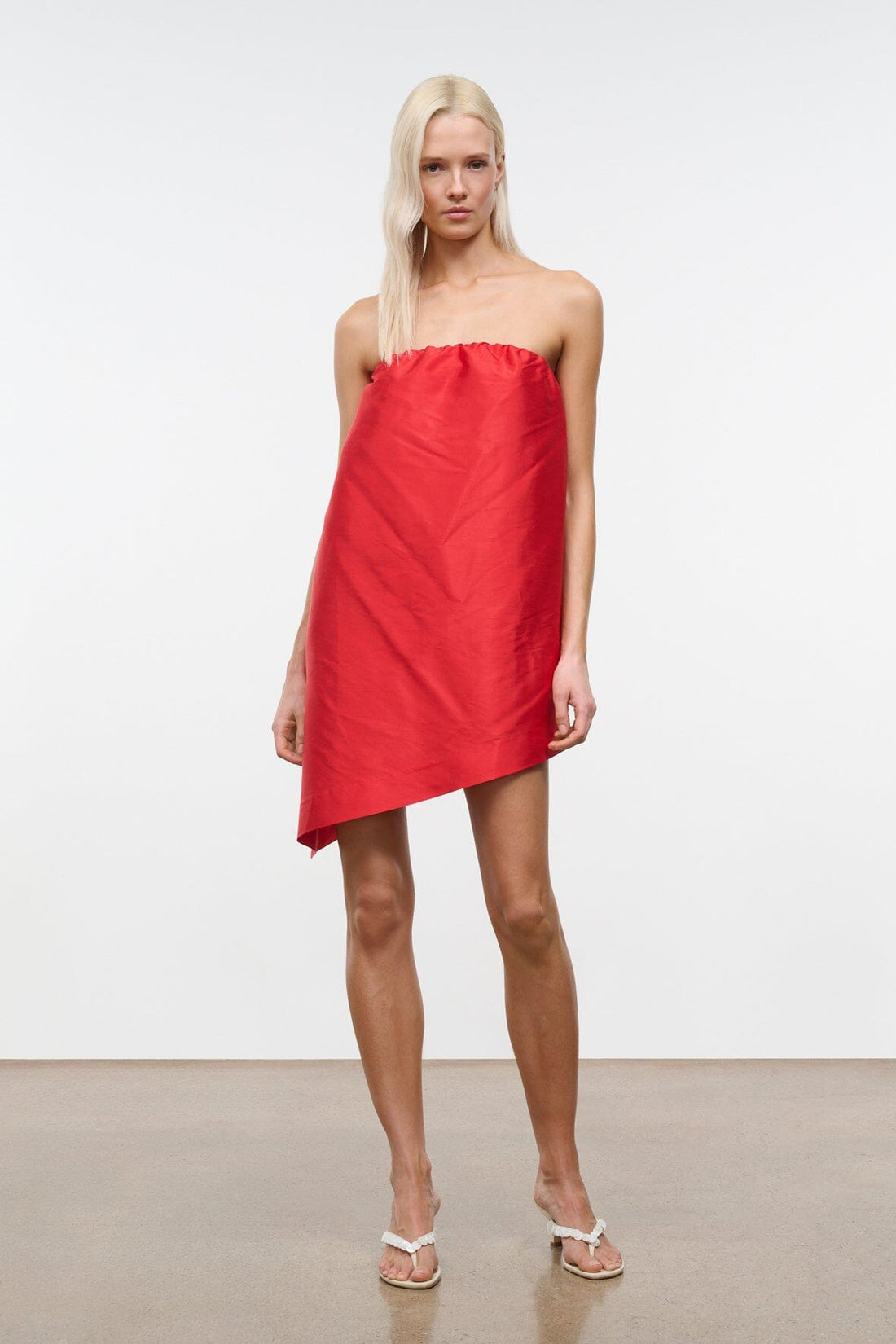 Georgia Convertible Silk Dupioni Top | Red Rose — 1
