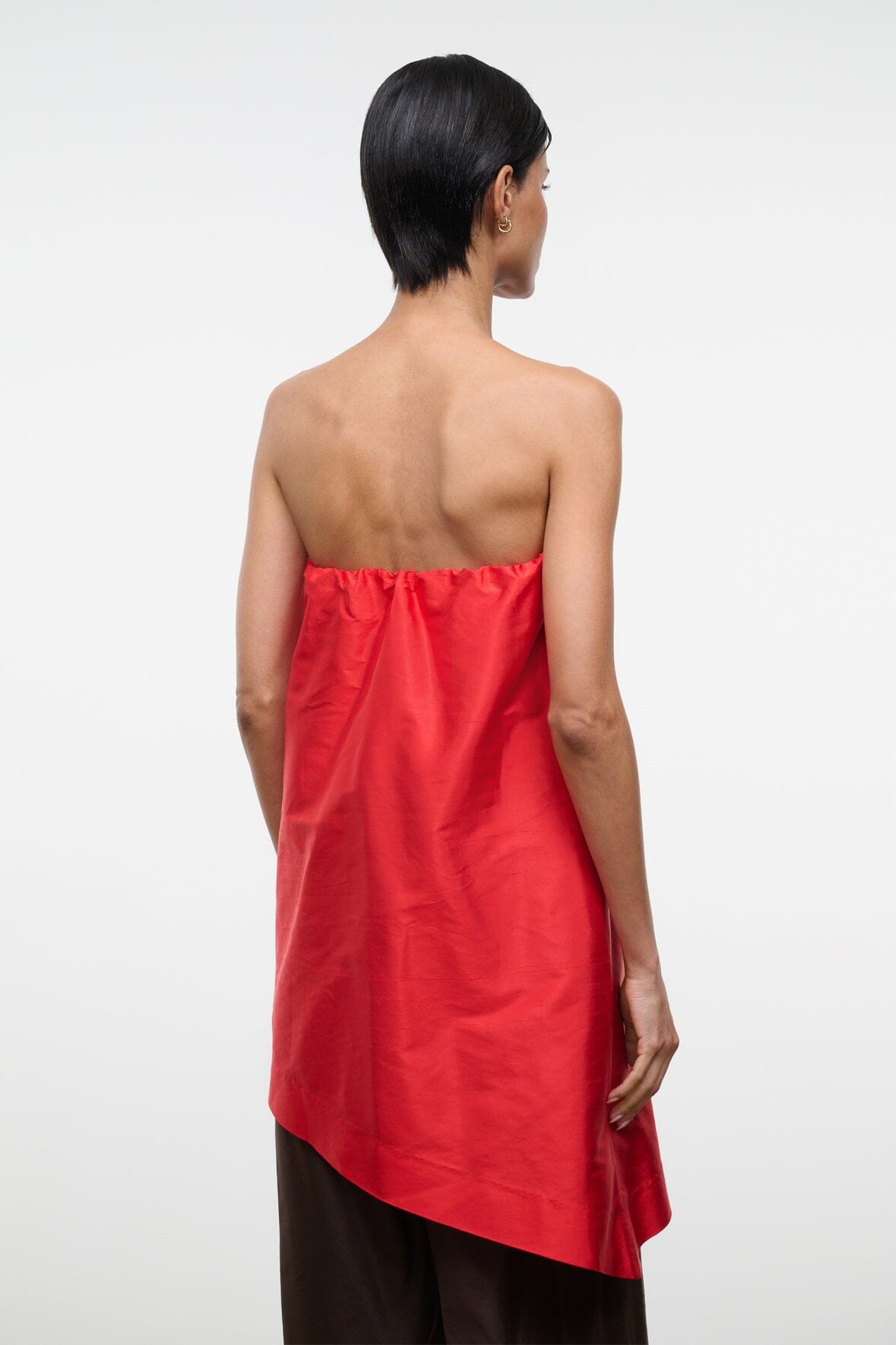 Georgia Convertible Silk Dupioni Top | Red Rose — 4