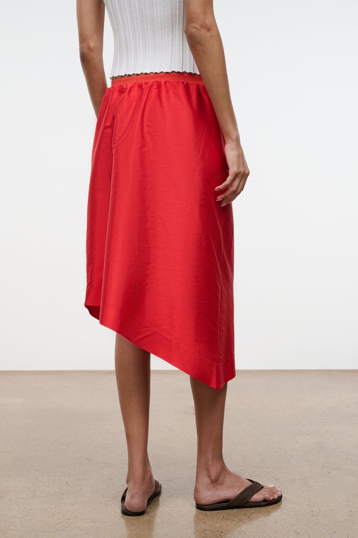 Georgia Convertible Silk Dupioni Top | Red Rose — 11