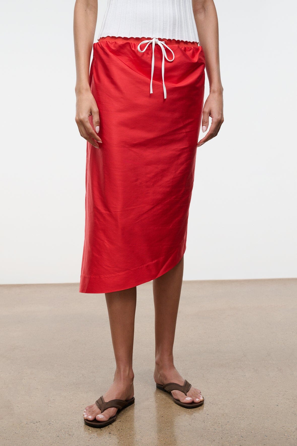 Georgia Convertible Silk Dupioni Top | Red Rose — 9