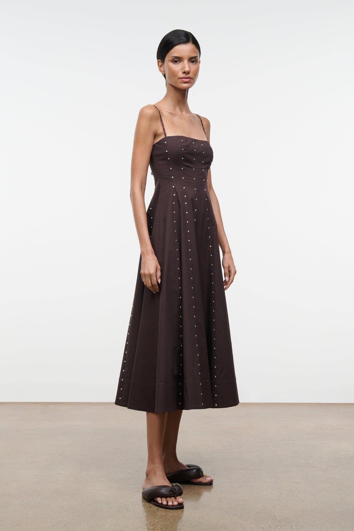 Wylie Dress | Earth Studs — 2