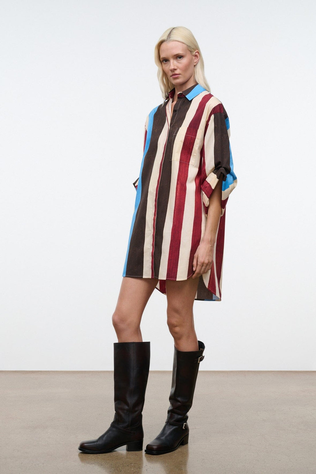 Nico Dress | Caffe Stripe — 1