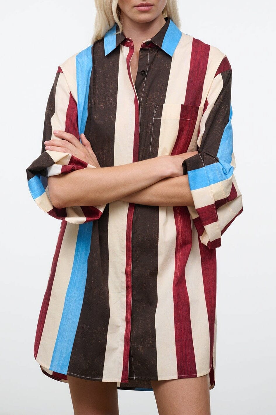 Nico Dress | Caffe Stripe — 1
