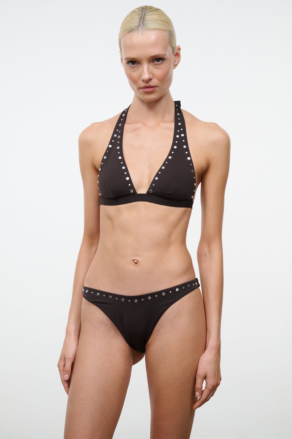 Irina Bikini Top | Espresso Studs — 3