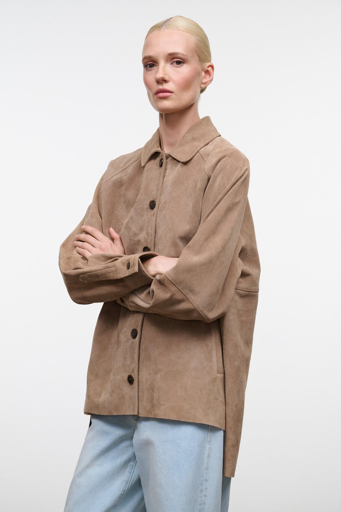 Josette Suede Shirt | Dune — 5