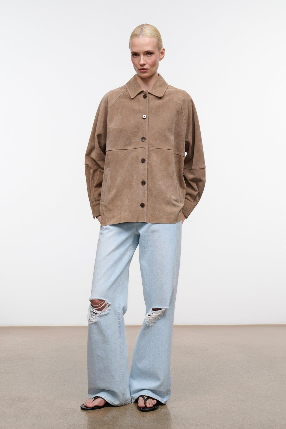 Josette Suede Shirt | Dune — 3