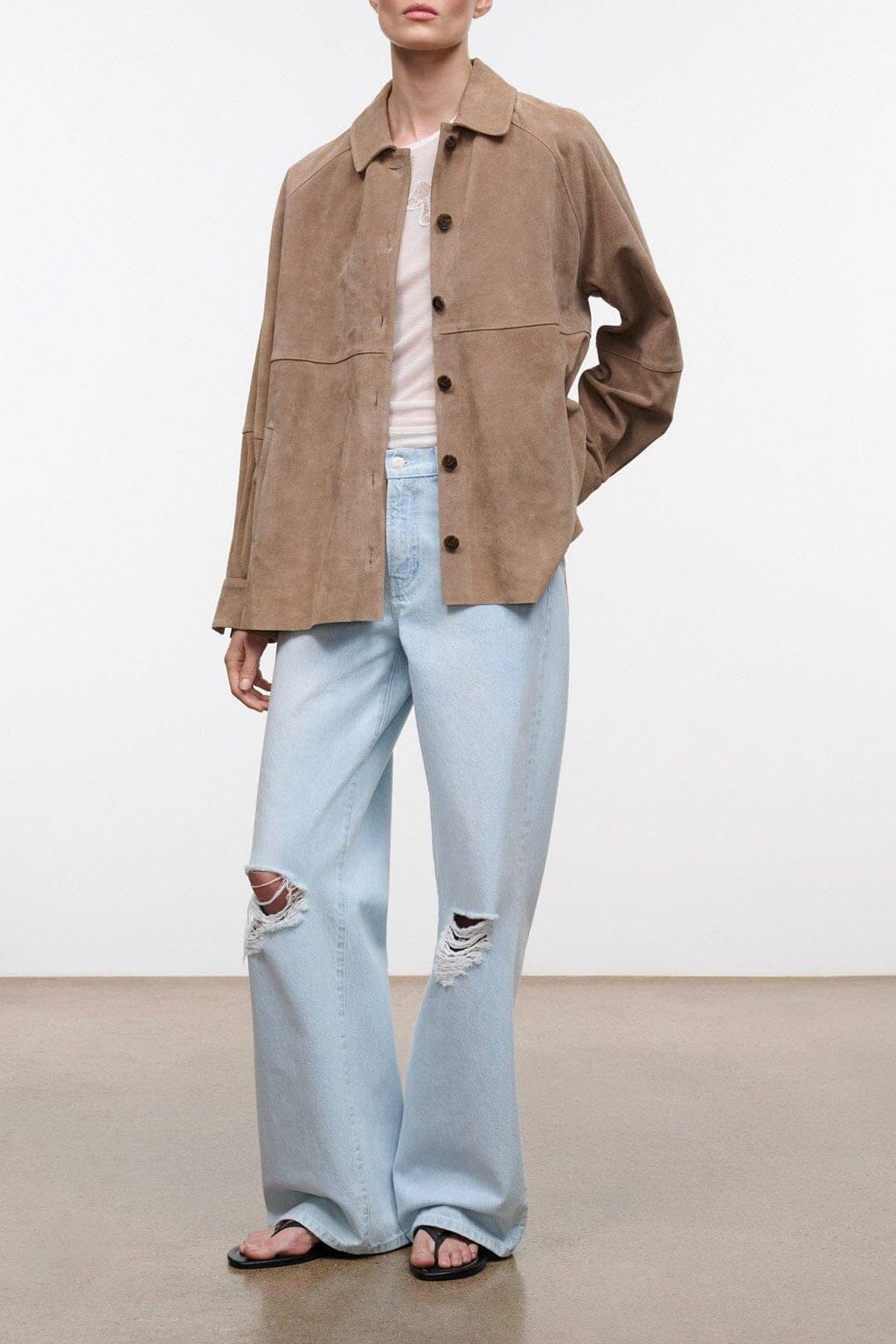 Josette Suede Shirt | Dune — 1