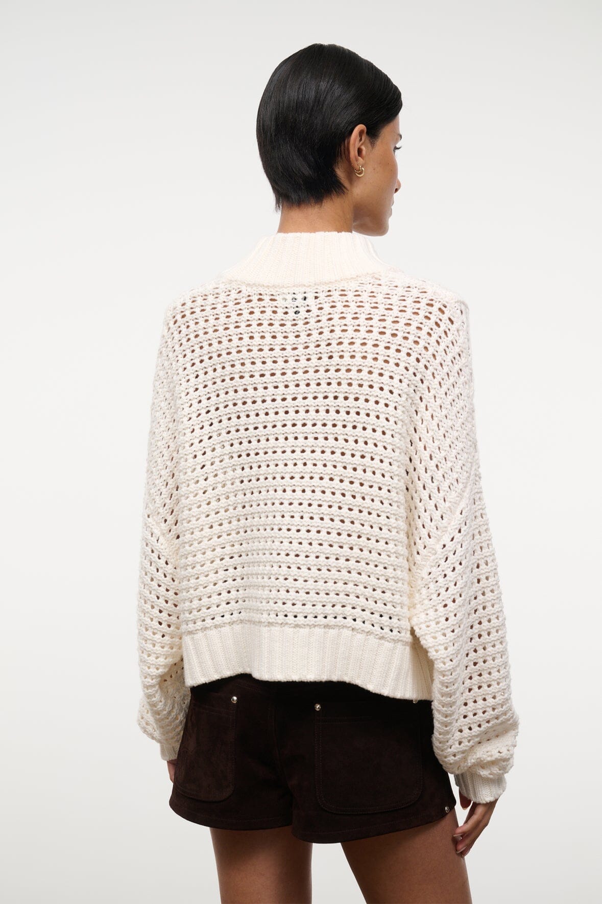 Cropped Hampton Sweater | Ivory — 4