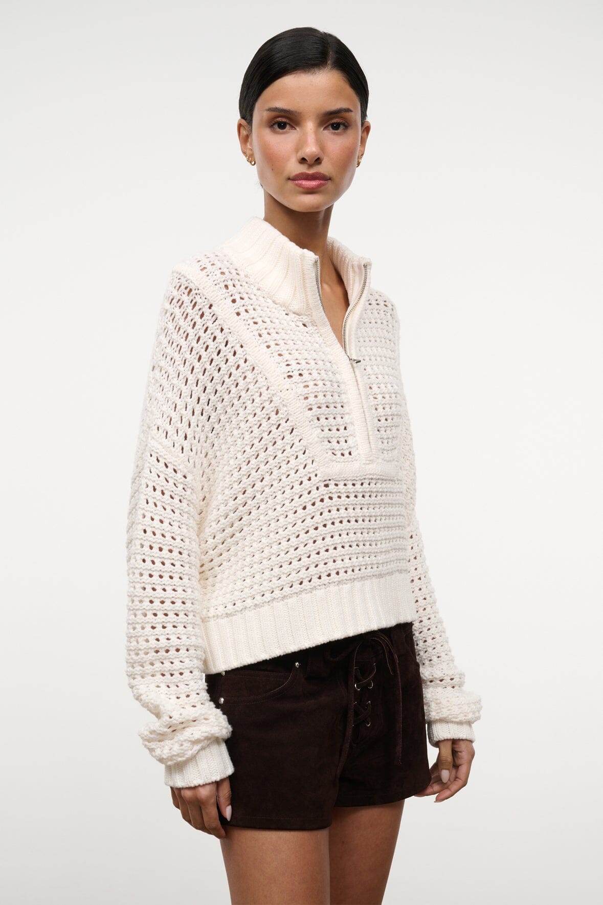 Cropped Hampton Sweater | Ivory — 3