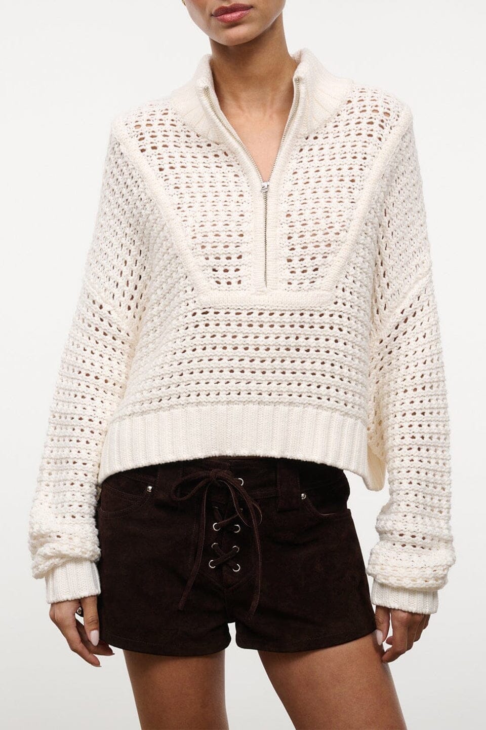 Cropped Hampton Sweater | Ivory — 1
