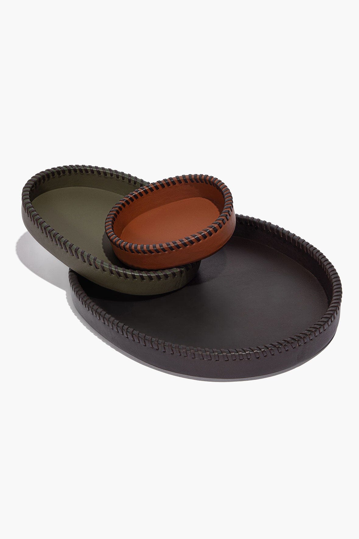 Foundry Leather Trays | Espresso Moss Tan — 3