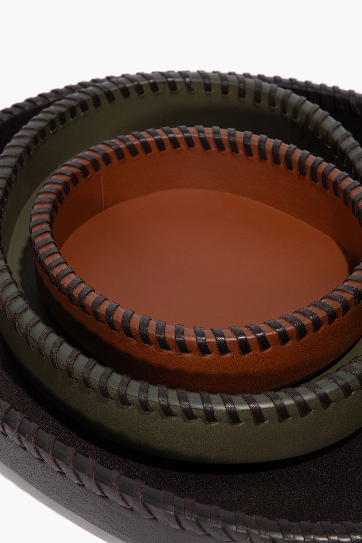 Foundry Leather Trays | Espresso Moss Tan — 5