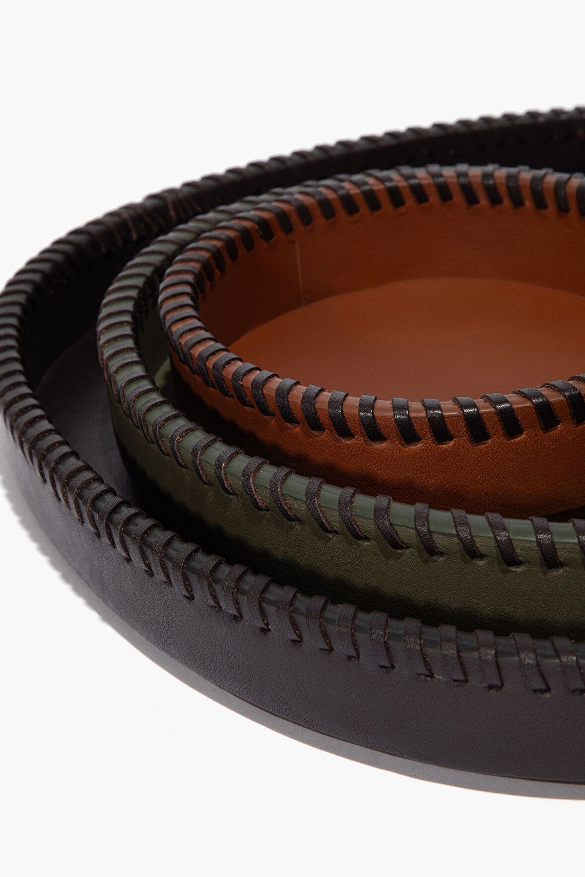 Foundry Leather Trays | Espresso Moss Tan — 2