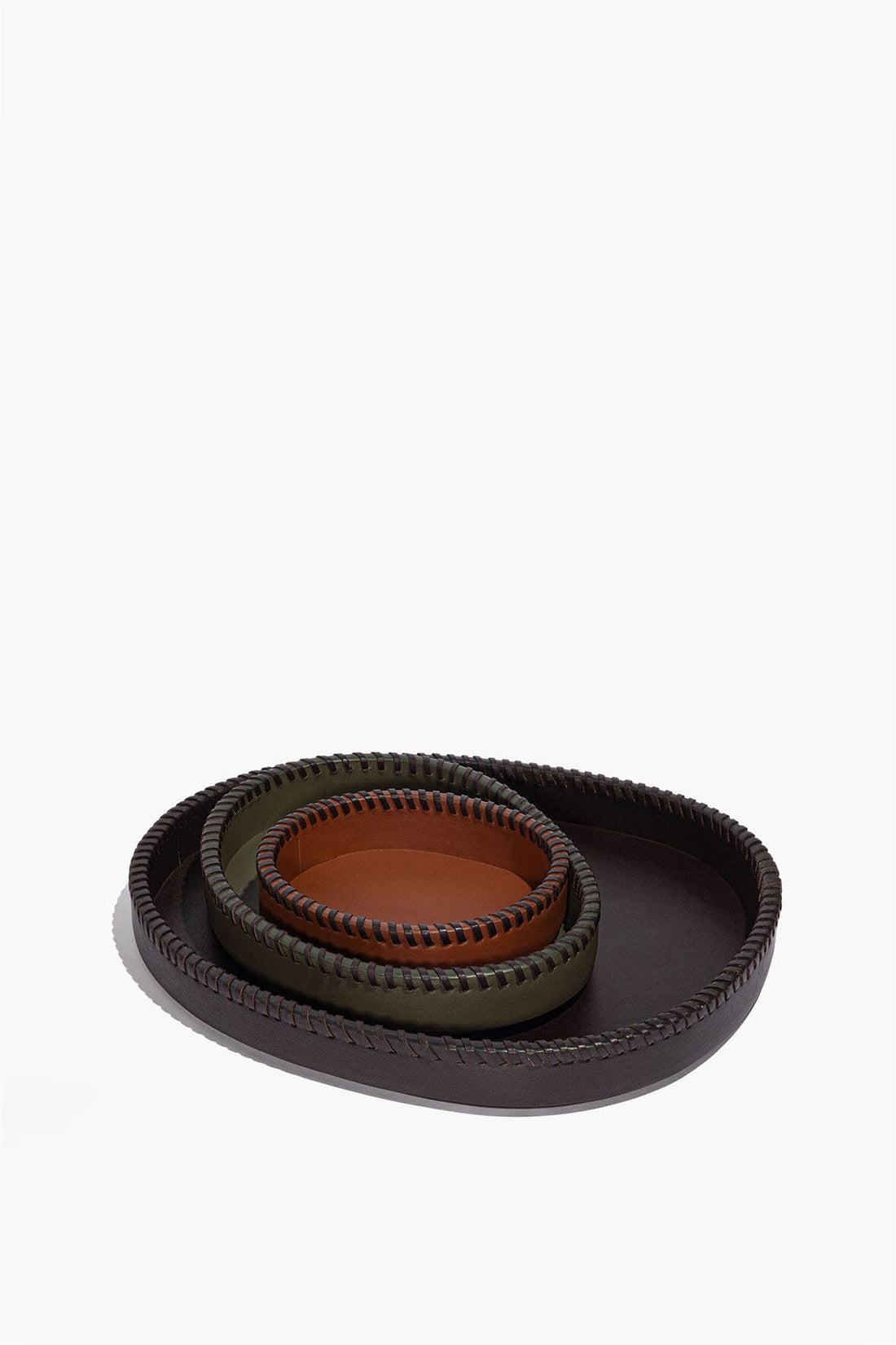 Foundry Leather Trays | Espresso Moss Tan — 1
