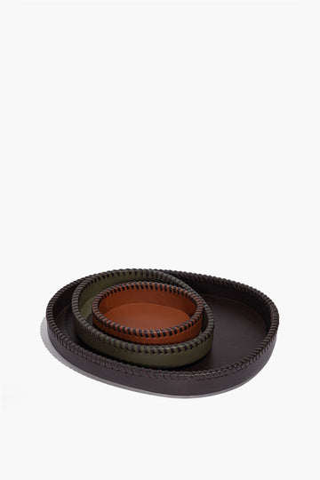 Foundry Leather Trays | Espresso Moss Tan — 1