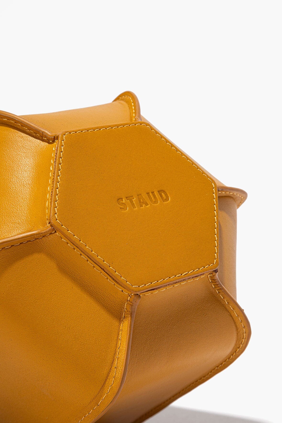 Hollis Leather Bottle Vase | Goldenrod — 4