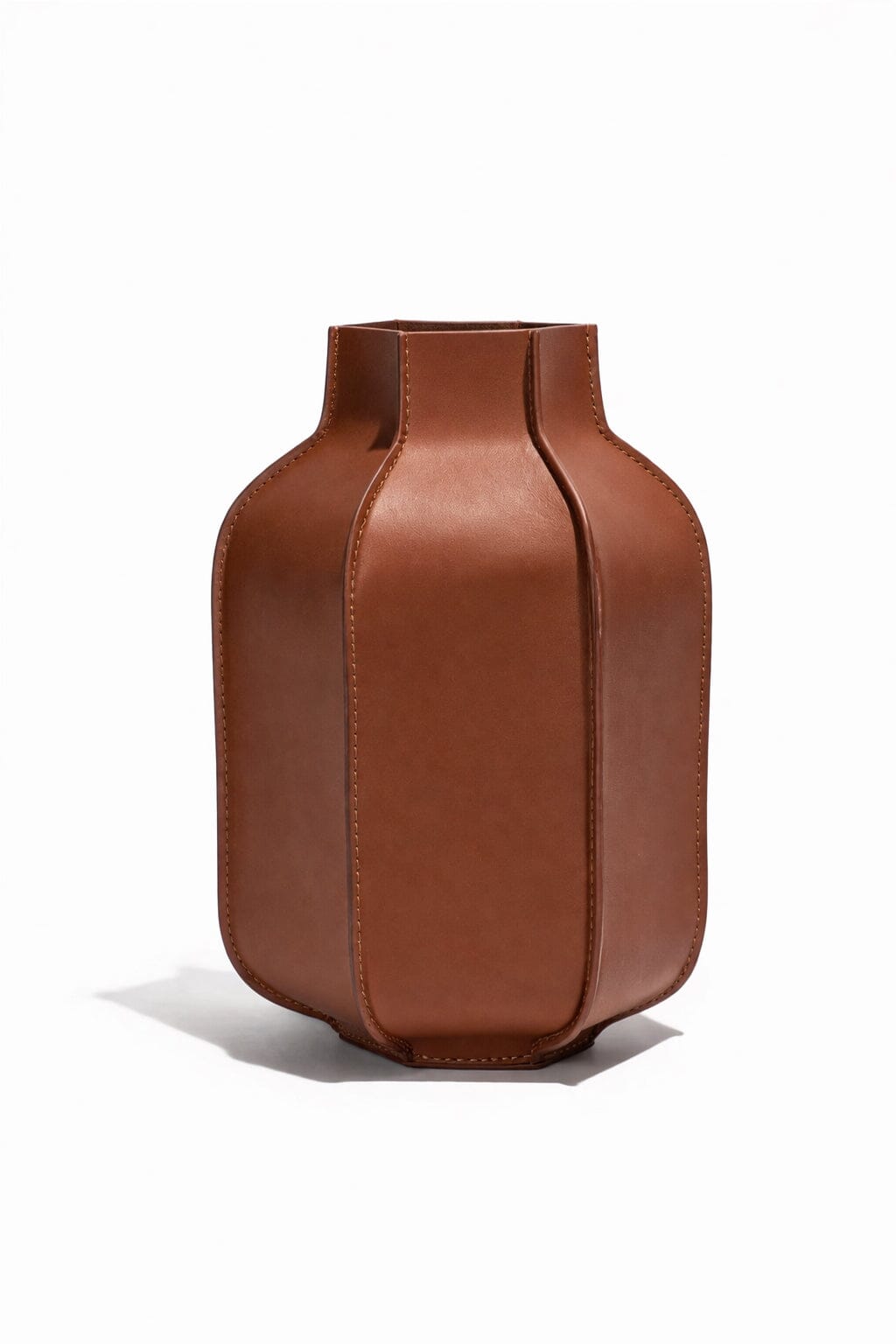 Hollis Leather Bottle Vase | Tan — 1