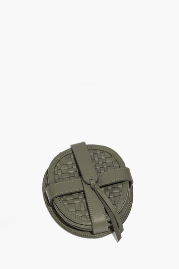 Grove Woven Leather Coasters | Moss — 1