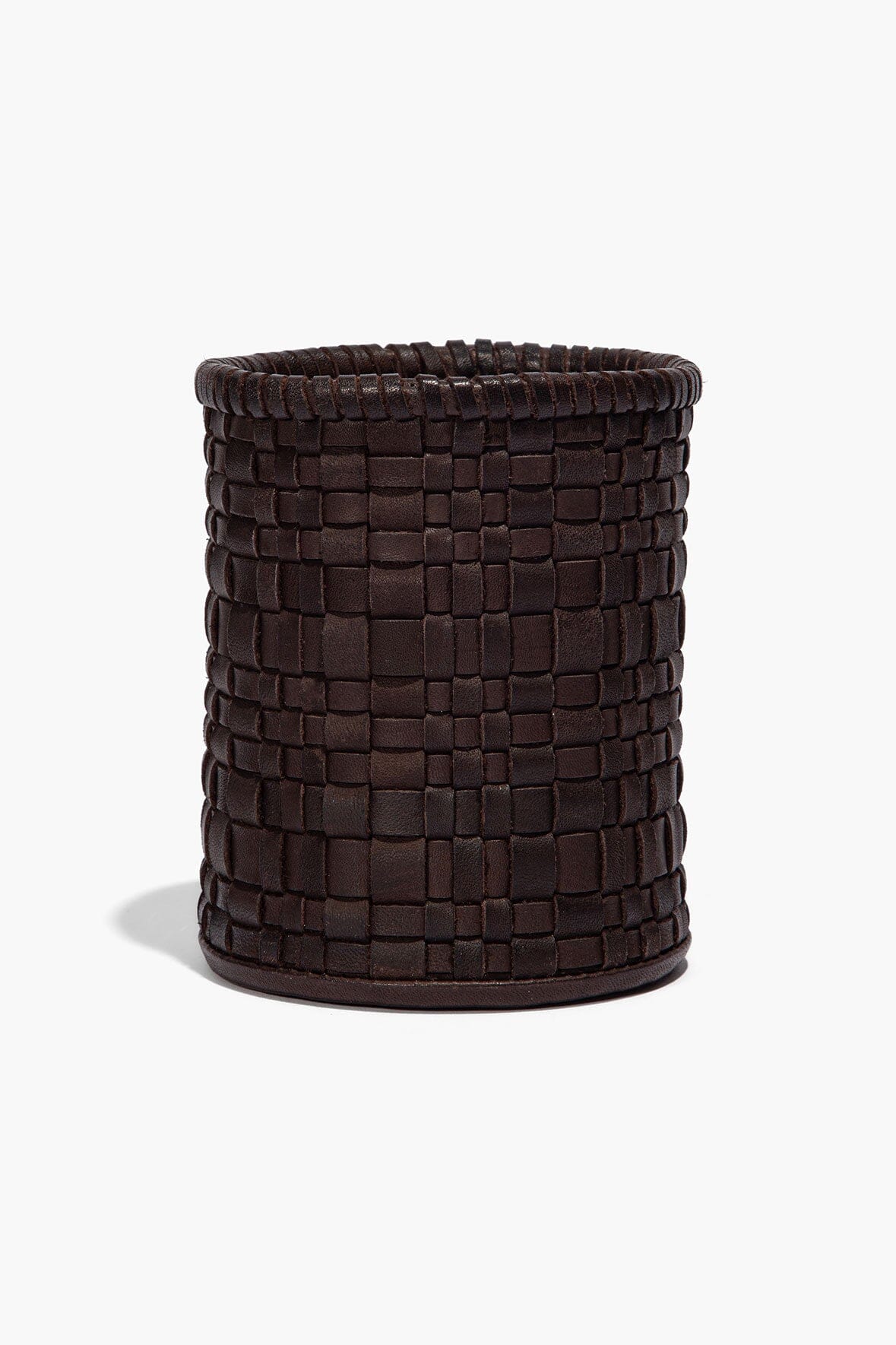 Rowe Woven Leather Candle | Espresso — 4