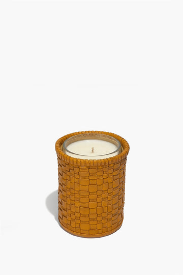 Rowe Woven Leather Candle | Goldenrod — 1