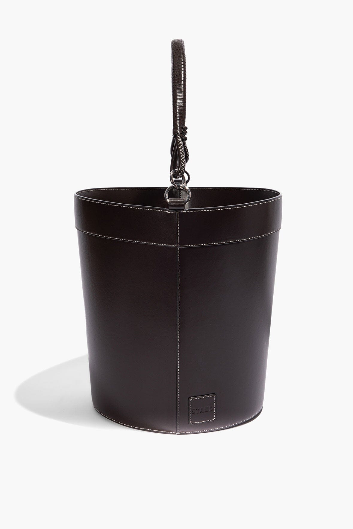 Moreau Leather Bin with Handle | Espresso — 3