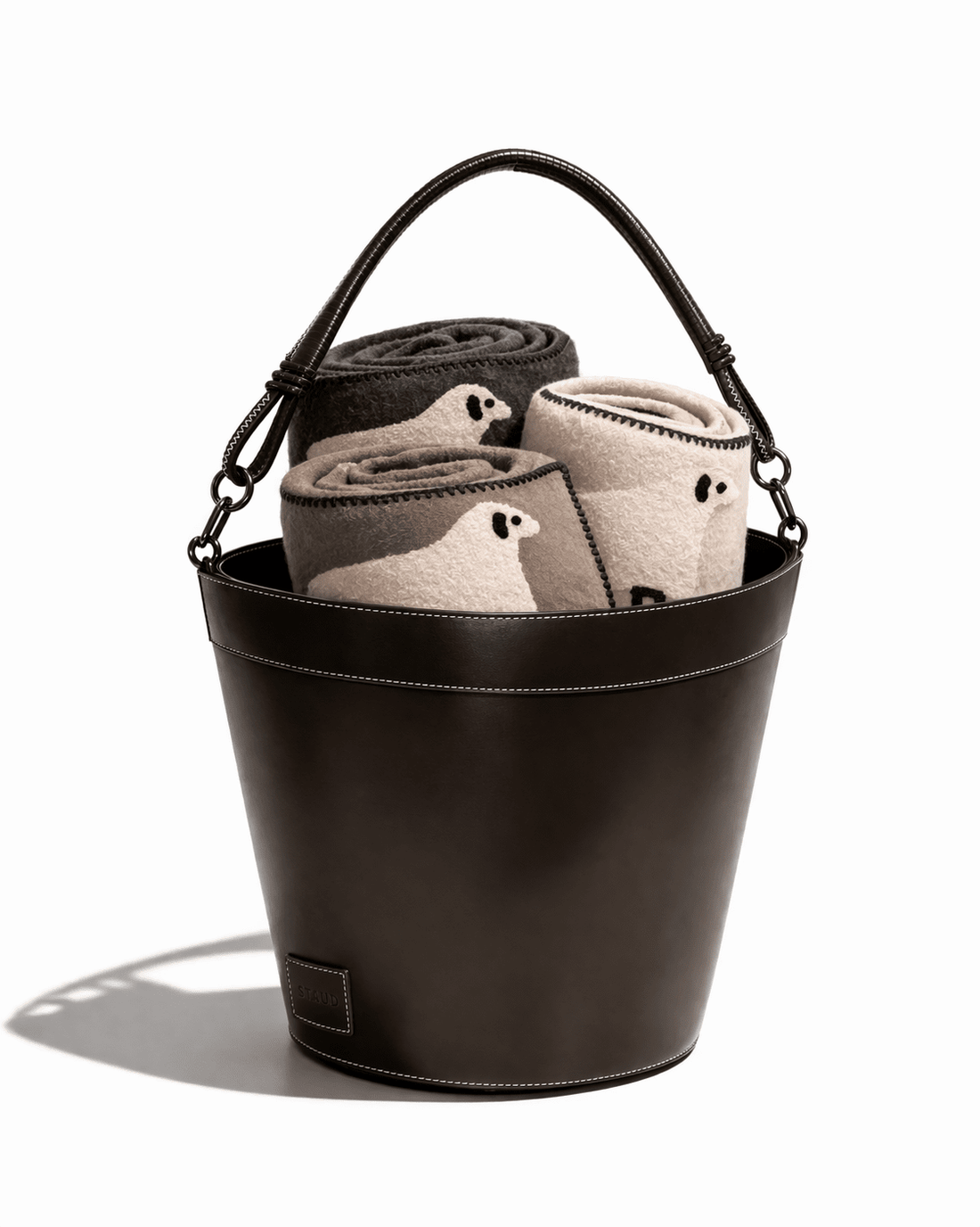 Moreau Leather Bin with Handle | Espresso — 1