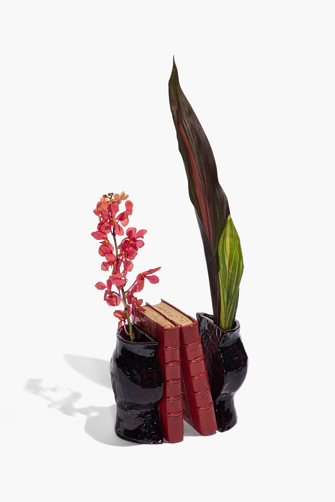 Ceramic Vase Bookends | Black — 1