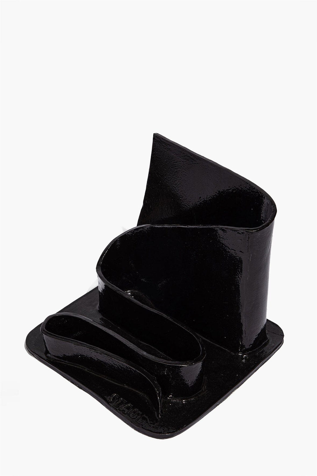 Wavy Stationary Holder | Black Glaze — 1