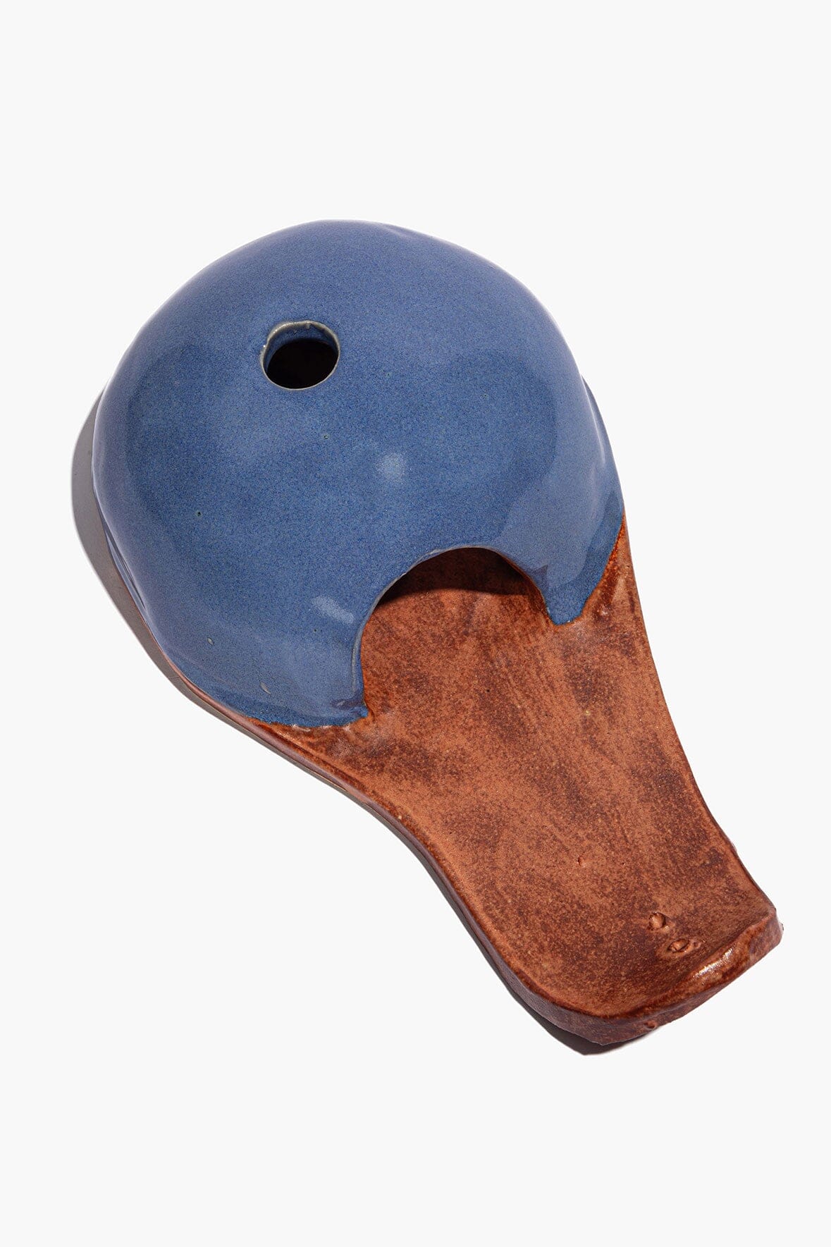 Hut Incense Holder | Blue Burnt Orange Glaze — 2