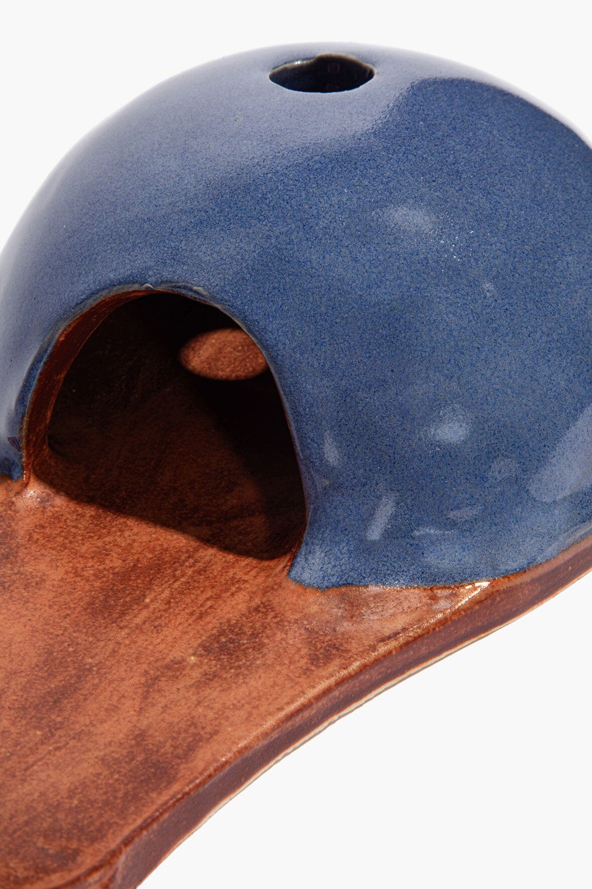 Hut Incense Holder | Blue Burnt Orange Glaze — 4